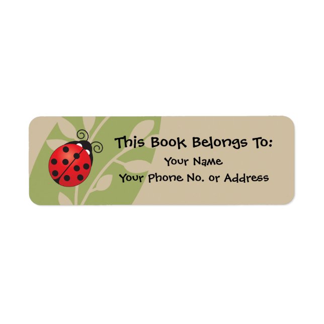 Lucky Ladybug Buchsticker (Vorne)
