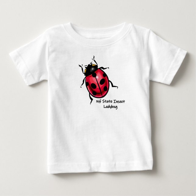 Lucky Ladybug New Hampshire Staat Insect Baby T-shirt (Vorderseite)