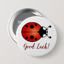 Lucky Ladybug Red Orange Black Ladybird Viel Glück