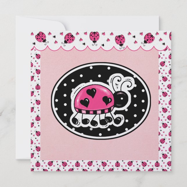 Lucky LadyBug - SRF Einladung (Vorderseite)