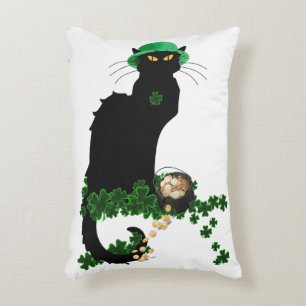 Lucky Le Chat Noir St. Patrick's Day Dekokissen