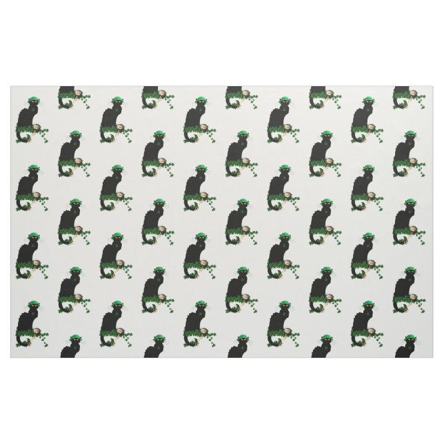Lucky Le Chat Noir St. Patrick's Day Stoff (Yard (91,4 cm))