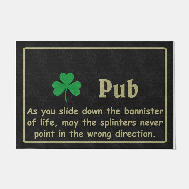 Lucky Leaf Doormat, einfache Quotes Mat Fußmatte (Vorderseite)