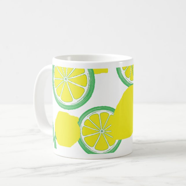 Lucky Lemons Bio Funky Coffee Tee Tasse (Vorderseite Links)