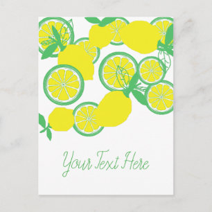 Lucky Lemons Bio Funky Postcard Postkarte