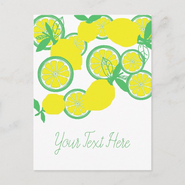 Lucky Lemons Bio Funky Postcard Postkarte (Vorderseite)