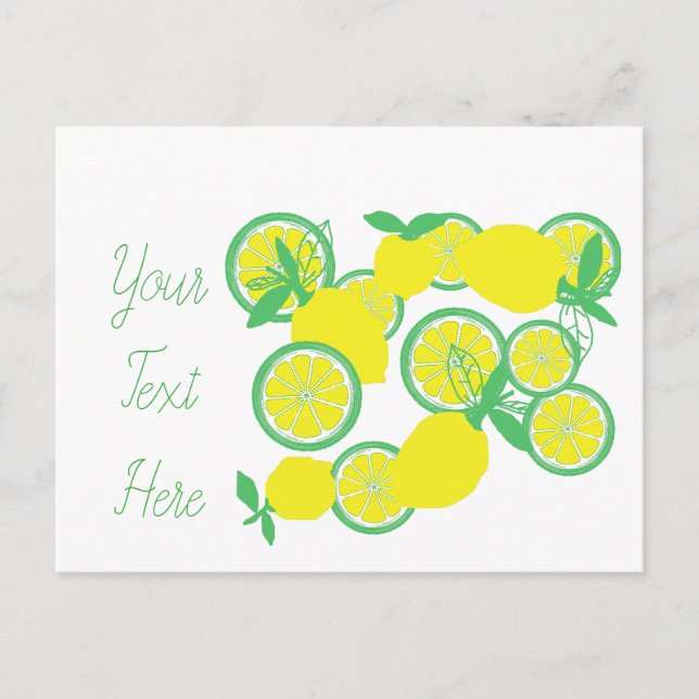 Lucky Lemons Bio Funky Postcard Postkarte (Vorderseite)