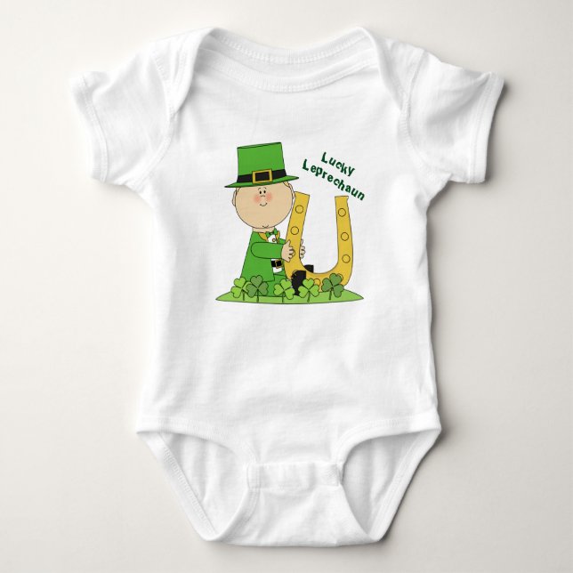 Lucky Leprechaun Baby Strampler (Vorderseite)