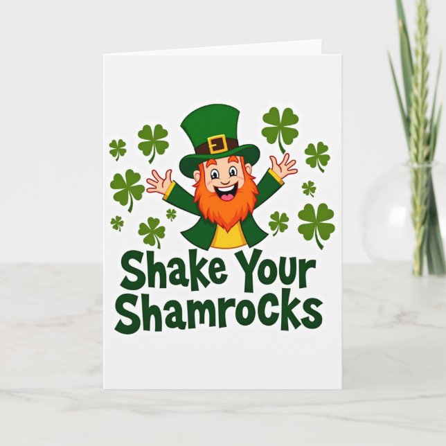 Lucky Leprechaun Fun-Karte Karte (Vorderseite)