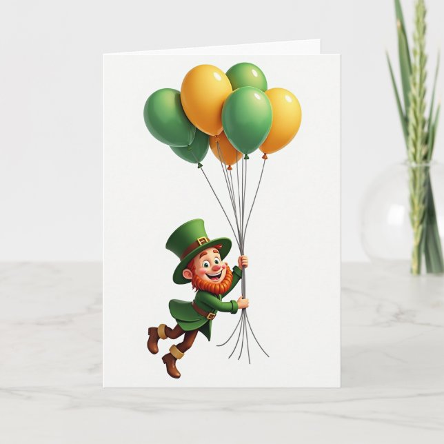 Lucky Leprechaun Fun Time Card Karte (Vorderseite)
