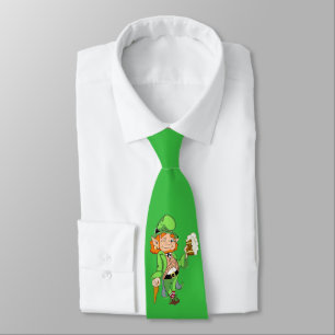 Lucky Leprechaun Kelly Green Neck Tie Krawatte