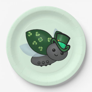 Lucky Leprechaun Ladybug Pappteller