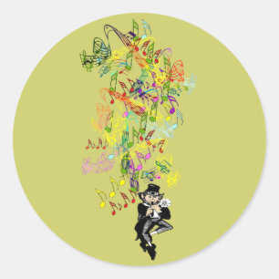 Lucky Leprechaun Runder Aufkleber