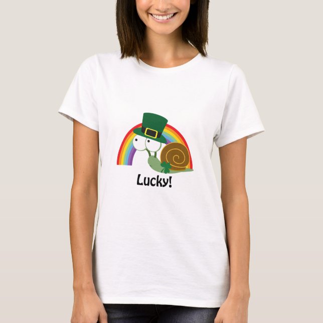 Lucky Leprechaun Snail T-Shirt (Vorderseite)