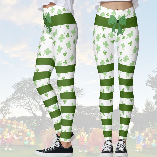Lucky Leprechaun Socks St. Patricks Day Leggings (Lucky Green Leprechaun Socks St. Patrick's Day Leggings)