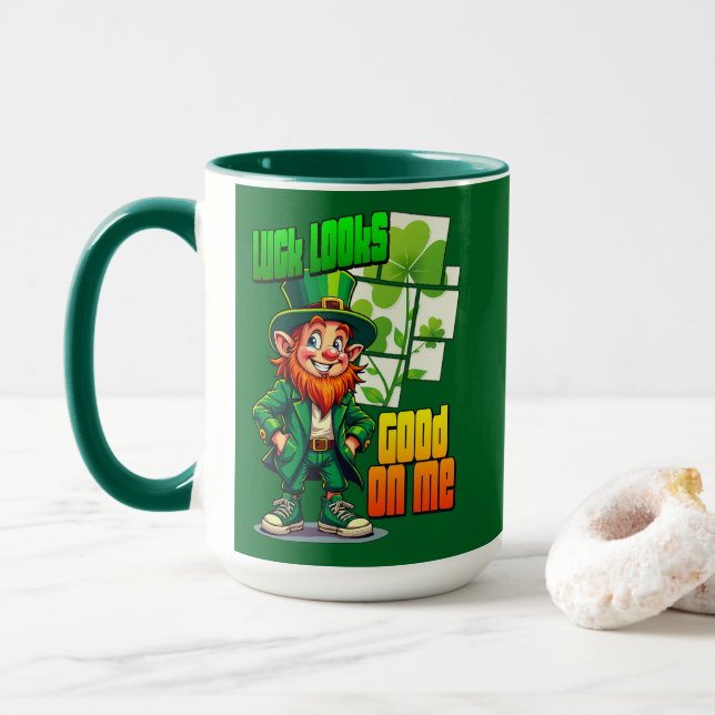 Lucky Leprechaun St Patrick’s Day Shirt – caneca Tasse (Mit Donut)