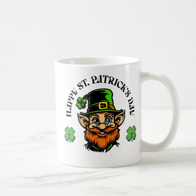 Lucky Leprechaun St. Patrick's Day Kaffeetasse (Rechts)