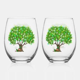 Lucky Leprechaun Stemless Wine Glasses Weinglas Ohne Stiel