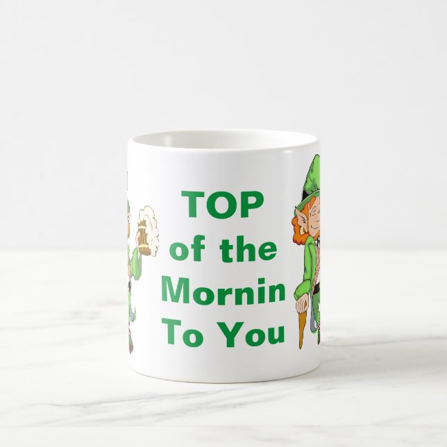 Lucky Leprechaun Top of the Mornin Coffee Tasse (Mittel)