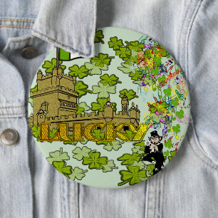 Lucky Leprechaun und seine irische Burg Button