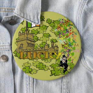 Lucky Leprechaun und seine irische Burg Button