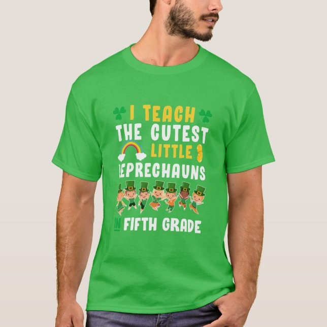 Lucky Leprechauns St Patricks Day Fifth Grade Teac T-Shirt (Vorderseite)