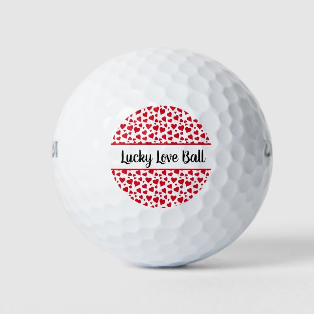 Lucky Liebe Ball Red Hearts Valentinstag (Vorderseite)