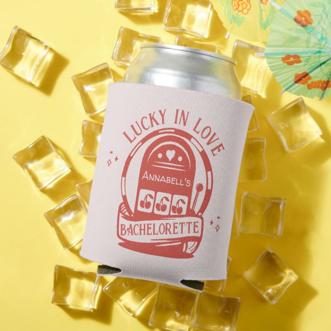 Lucky Liebe Casino Hand Drawn Vegas Bachelorette Dosenkühler (In Situ Sommer)
