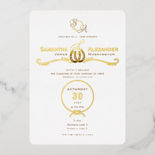 Lucky Liebe Western Rustikale Hufeisen Hochzeit Folieneinladung