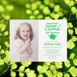 Lucky Little Birthday Einladung