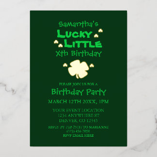 Lucky Little Birthday Folieneinladung