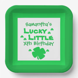 Lucky Little Birthday Paper Plate Pappteller