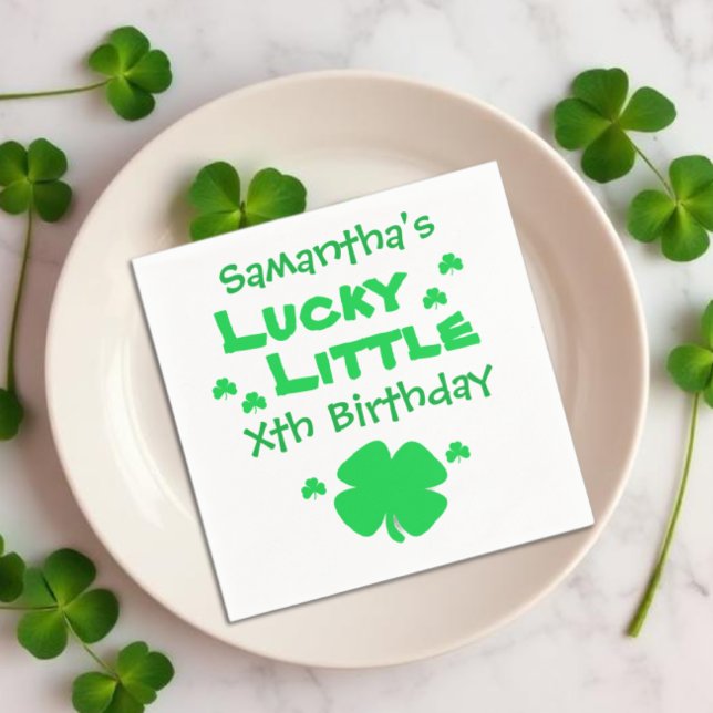 Lucky Little Birthday Serviette (Von Creator hochgeladen)