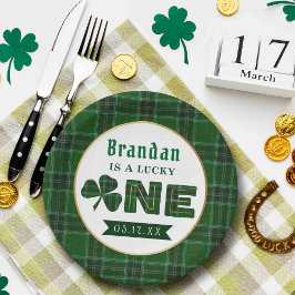 Lucky Little Kleeblatt 1. Geburtstag Party Pappteller