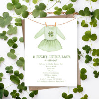 Lucky Little Lady St Patrick's Clover Baby Shower