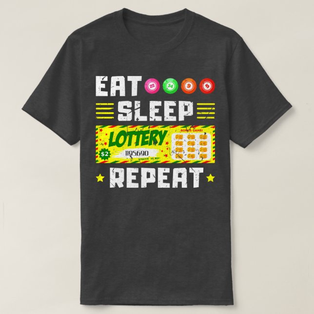 Lucky Lottery Ticket Lotto T-Shirt (Design vorne)