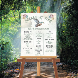 Lucky Mallard Duck 1. Geburtstag Milestone Poster