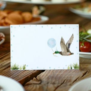 Lucky Mallard Duck Boy Birthday Food Zelt Platzkarte
