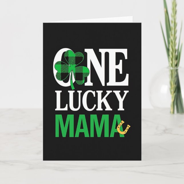 Lucky Mama Shamrock Pattern Card Karte (Vorderseite)