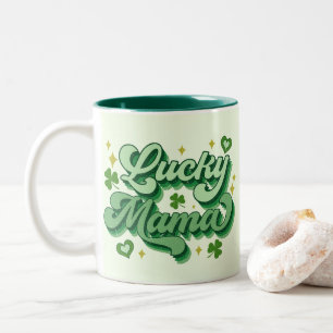 Lucky Mama St Patrick's Day Zweifarbige Tasse