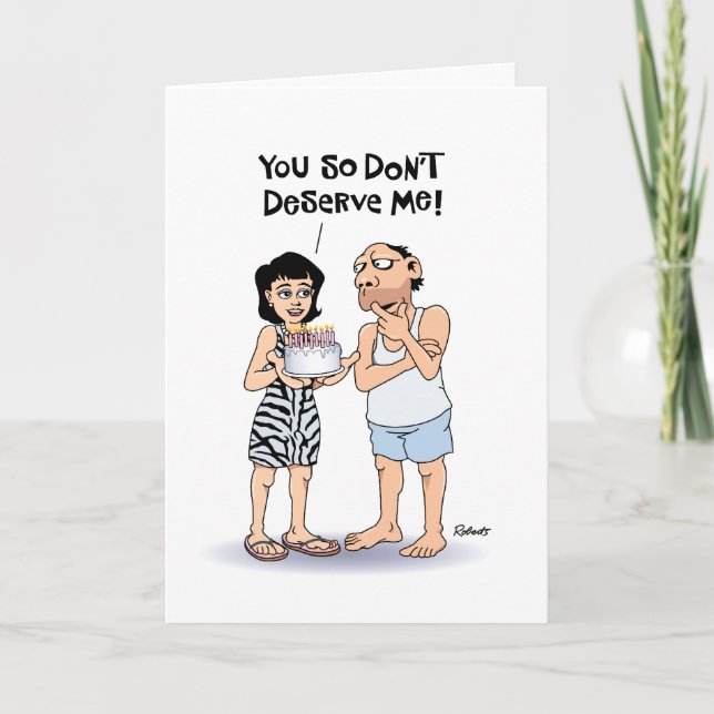 Lucky Man Birthday Karte (Vorderseite)