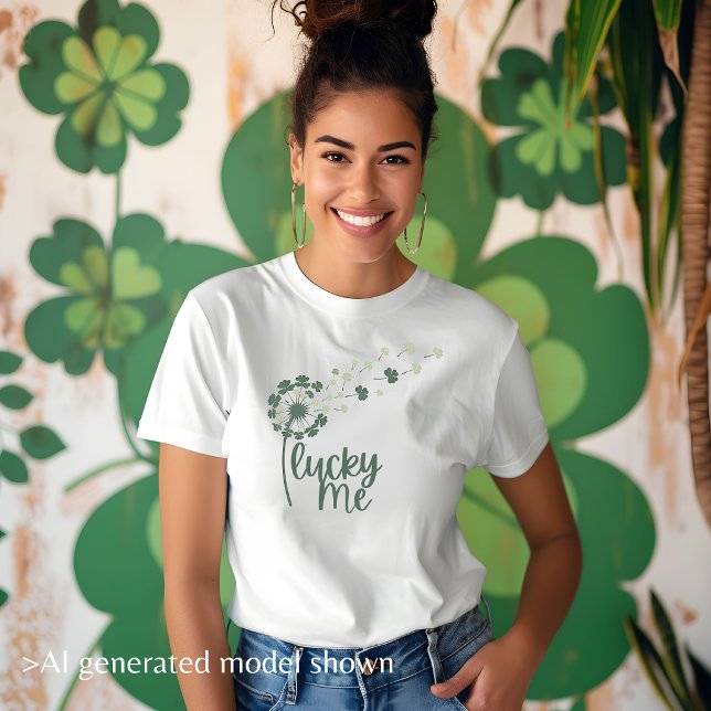 "Lucky Me" Dandelion Fun St. Patrick's Women T-Shirt ("Lucky Me" Dandelion Fun St. Patrick's Women’s T-Shirt)