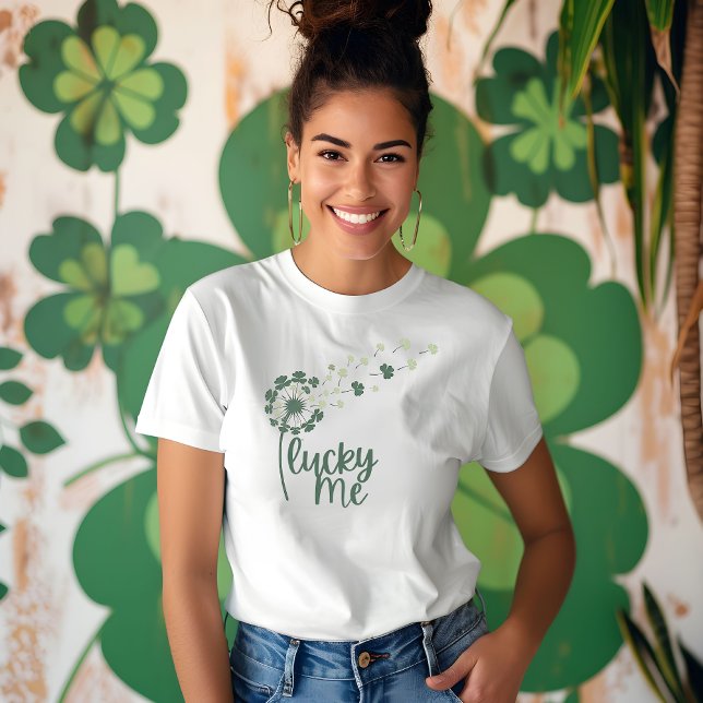 "Lucky Me" Dandelion Fun St. Patrick's Women T-Shirt ("Lucky Me" Dandelion Fun St. Patrick's Women’s T-Shirt)