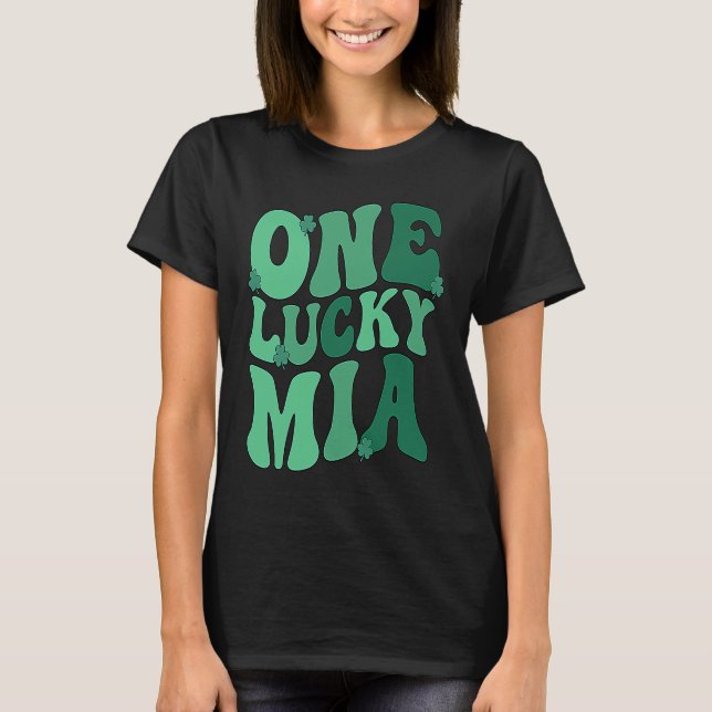 Lucky Mia Grandmother St Patrick's Day Mia Grandma T-Shirt (Vorderseite)