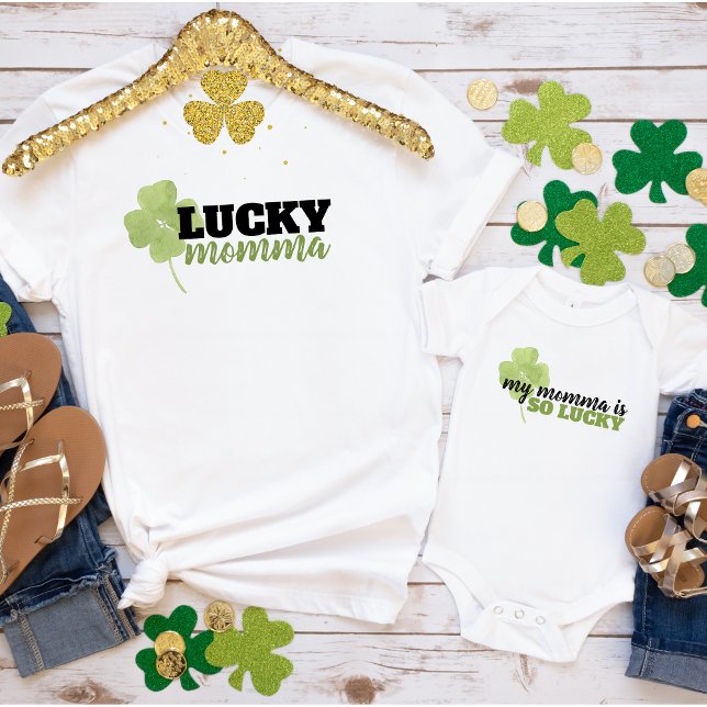 Lucky Momma St Patrick's Day T - Shirt (Von Creator hochgeladen)
