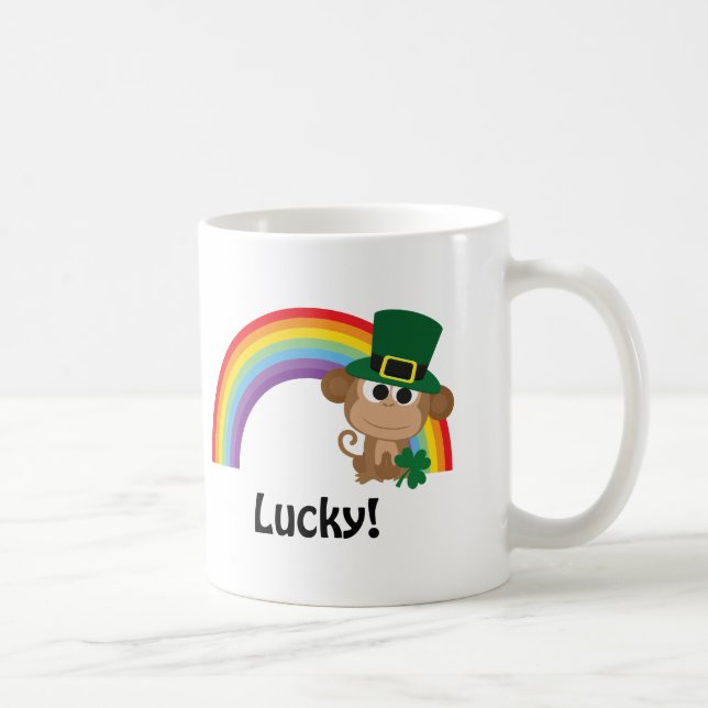 Lucky Monkey Leprechaun Tasse (Rechts)
