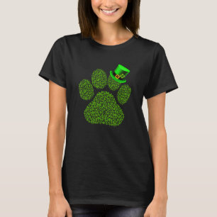 Lucky Mops Paw Dog Cat Irish Kleeblatt St Patrick  T-Shirt