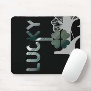 LUCKY Mousepad Trend Abstrakt Art Black Green