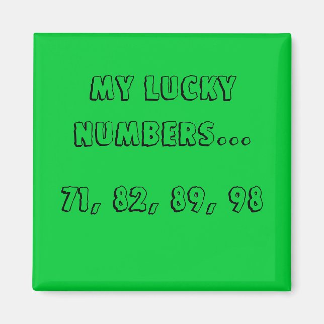 Lucky Numbers Magnet (Vorne)