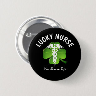 Lucky Nurse Green Kleeblatt St Patricks Tagesname Button